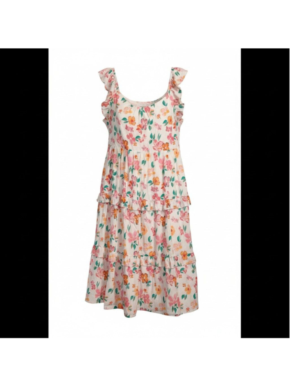 J.Crew Floral Tiered Cotton Sundress Sleeveless Ruffle Strap 3X